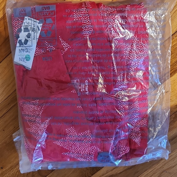 Carter's Red and White Christmas Tree 2 Piece Unisex Pajama Set ☃️❄️🎁 - Picture 3 of 11